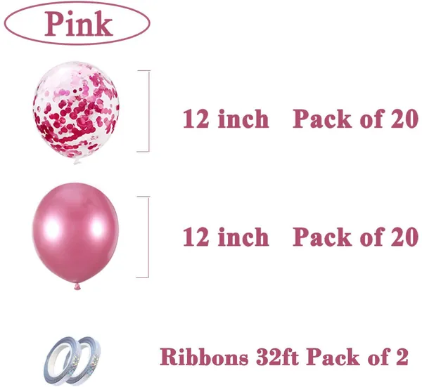 Pink_Chrome_And_Confetti_Latex_Helium_Balloons_With_Ribbons_Decoration_Set_(42_Pcs)_(12_Inch)_(64_Ft_Ribbon)