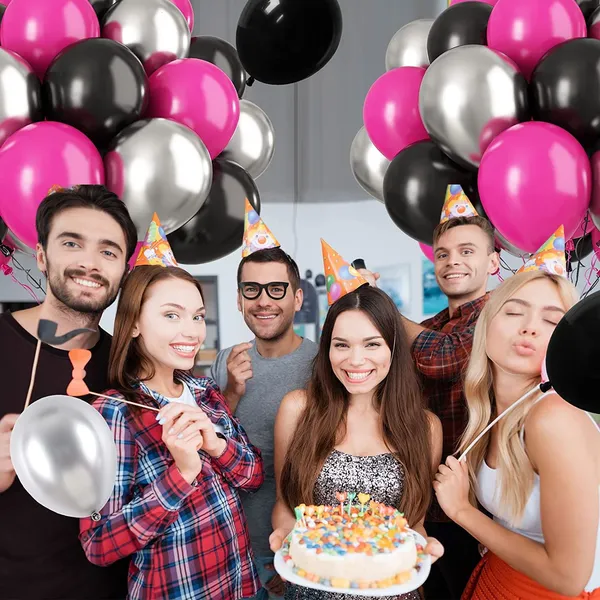Hot_Pink_&_Black_Latex_Balloons_With_Ribbons_|_For_Girls_Birthday_Engagement_Anniversary_Wedding_Bridal_Shower_Party_Graduation_Decoration_(30_Pcs)_(12_Inch)