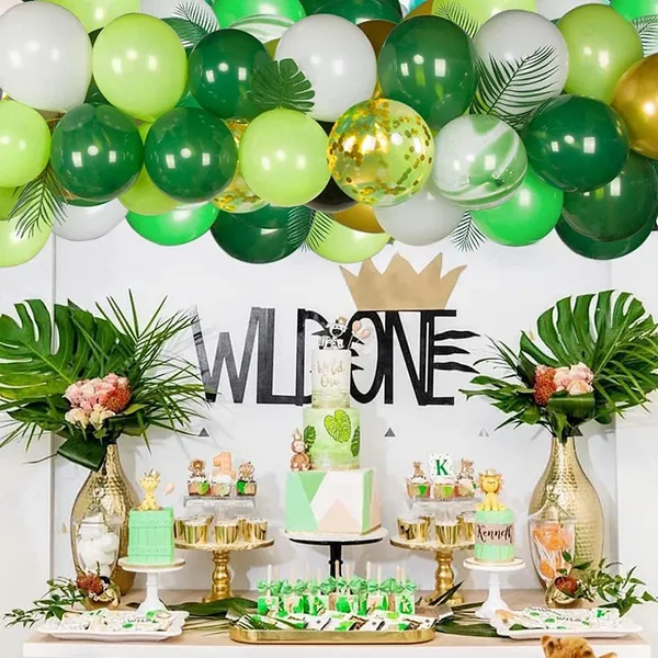 Green_Kindergarten_Birthday_Decor_Children'S_Birthday_Jungle_Party_Decoration_Safari_Birthday_Decoration_(50_Pcs)_(12_Inch)