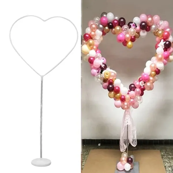 White_Balloon_Arch_Column_Stand_Kit_|_For_Proposal_Birthday_Wedding_Graduation_Anniversary_(Heart_Shape)