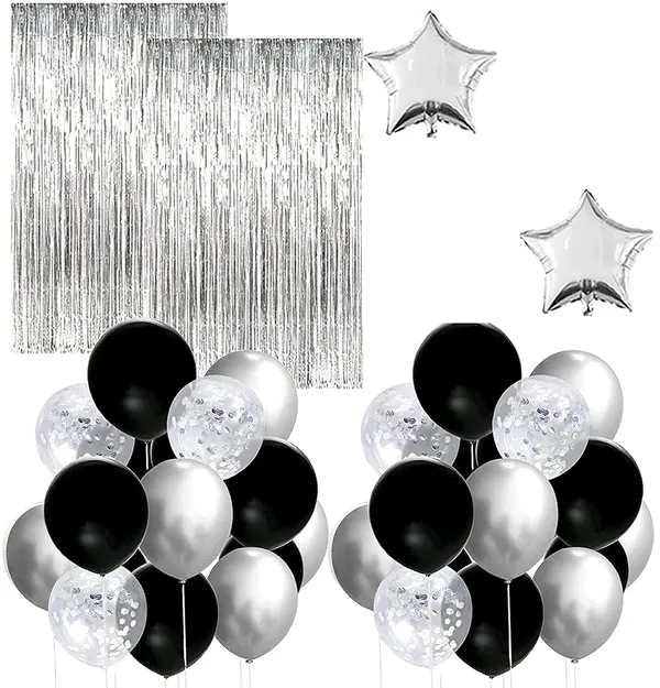 Silver_&_Black_Silver_Foil_Curtain_Backdrop_Pack_Of_2_Black_And_Silver_Balloons_Set_|_For_Birthday_Decorations_Wedding_Party_New_Years_Eve_Party_Supplies_Decorations