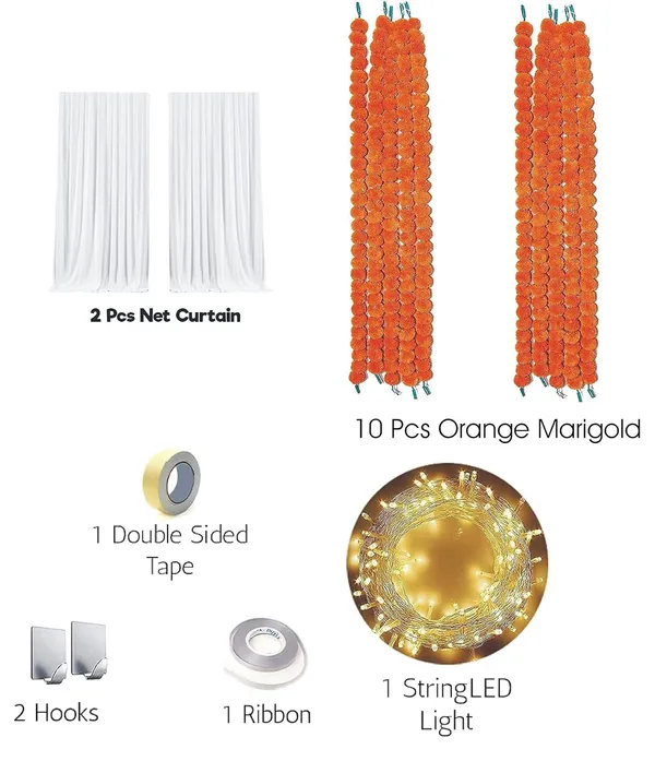 Lazybeee_17pcs_White_Backdrop_Net_for_Decoration_with_Led_Light,_Marigold_Flowers_|_Haldi_Decoration_Items_for_Marriage_|_Backdrop_for_Pooja_Decoration,_Ganpati,_Janmashtami,_Varalakshmi,_Diwali