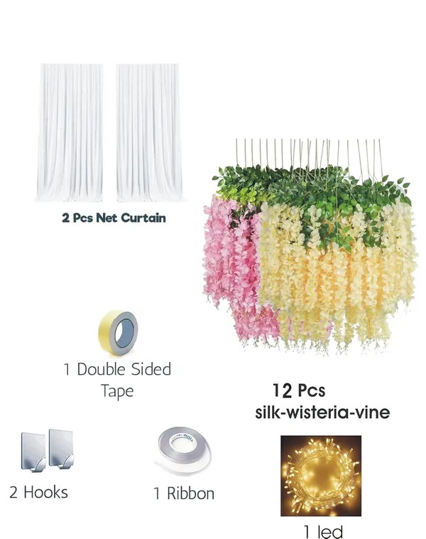 Lazybeee_19pcs_Elegant_White_Sheer_Backdrop_with_Pink_&_Cream_Wisteria_with_LED_Lights_for_Festive_Home_Decor_Celebration_|_Enhance_Your_Home_with_Ganpati_Pandal_Decoration_Kit,_Fabric,_Floral