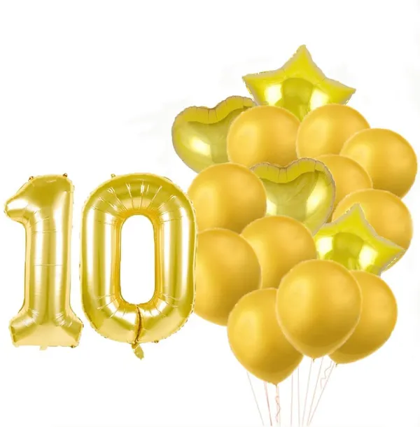 Golden_10Th_Birthday_Party_Decorations_|_Curtains_Latex_And_Confetti_Balloons_|_Number_Foil_Balloons_(32_Inch)