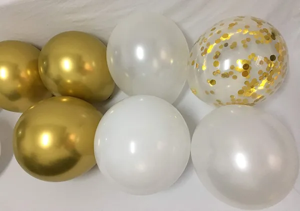 White_&_Gold_Latex_Confetti_Party_Balloons_|_For_Birthday_Bridal_Wedding_Graduation_Decorations_(50_Pcs)