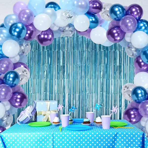 Multicolor_Snowflake_Confetti_Balloons_With_2_Metallic_Tinsel_Foil_Fringe_Curtains_|_For_Winter_Party_Decoration_Frozen_Themed_Birthdays_Party_Baby_Showers_(85_Pcs)