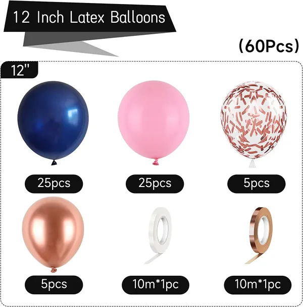 Navy_Blue_&_Rose_Gold_Latex_Balloon_Garland_Arch_|_For_Party_Decorations_Birthday_Decorations_Wedding_Decorations_(50_Pcs)_(12_Inch)