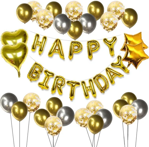 Golden_&_Silver_Chrome_Party_Balloons_|_For_Wedding_Birthday_Valentine'S_Day_Decorations_(Pack_Of_50)