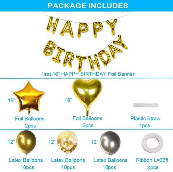 Golden_&_Silver_Chrome_Party_Balloons_|_For_Wedding_Birthday_Valentine'S_Day_Decorations_(Pack_Of_50)