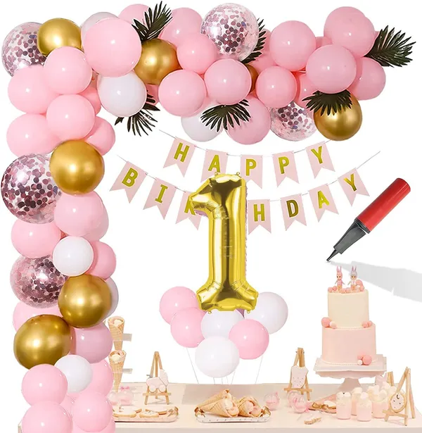 Pink_1St_Birthday_Party_Decorations_Set_Including_Air_Pump_Aluminum_Foil_Paper_No.1_Balloon_Gold_Confetti_Balloons