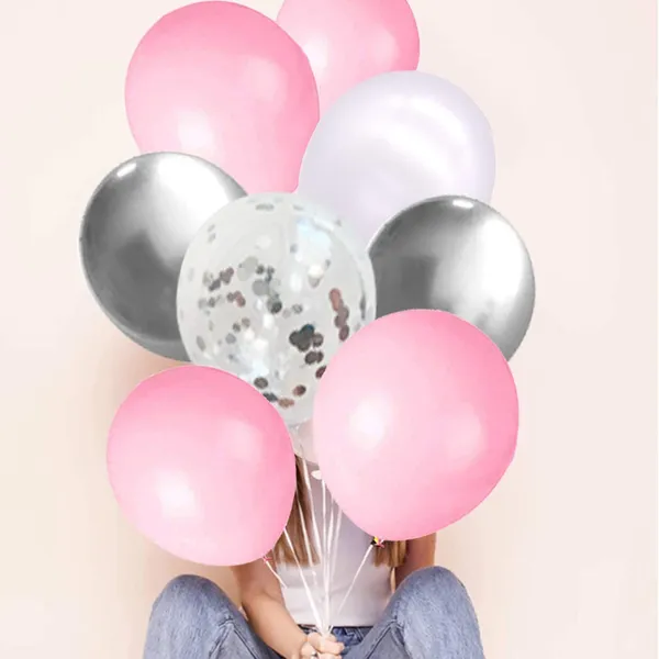 Pink_Silver_&_White_Confetti_Latex_Balloons_Arch_|_For_Birthday_Baby_Shower_Wedding_Winter_Party_Decorations_(100_Pcs)_(12_Inch_|_18_Inch)