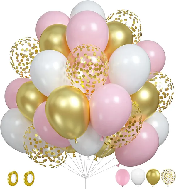 Pink_&_Gold_Metallic_Balloons_With_Heart_Balloon_|_For_Girl_Lady_Birthday_Wedding_Valentine'S_Day_|_Princess_Theme_Party_Decorations