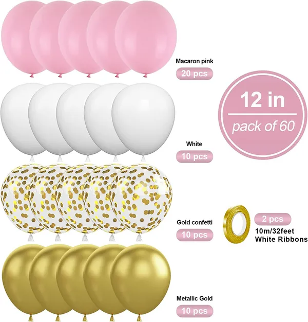 Pink_&_Gold_Metallic_Balloons_With_Heart_Balloon_|_For_Girl_Lady_Birthday_Wedding_Valentine'S_Day_|_Princess_Theme_Party_Decorations