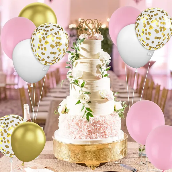 Pink_&_Gold_Metallic_Balloons_With_Heart_Balloon_|_For_Girl_Lady_Birthday_Wedding_Valentine'S_Day_|_Princess_Theme_Party_Decorations