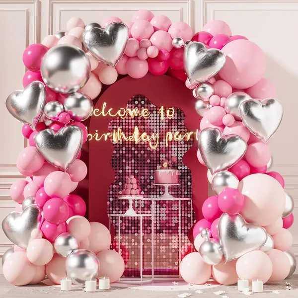 Pink_&_Silver_Heart_Balloon_|_For_Girl_Lady_Birthday_Wedding_Valentine'S_Day_Princess_Theme_Party_Decorations_(110_Pcs)