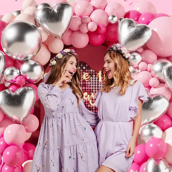 Pink_&_Silver_Heart_Balloon_|_For_Girl_Lady_Birthday_Wedding_Valentine'S_Day_Princess_Theme_Party_Decorations_(110_Pcs)