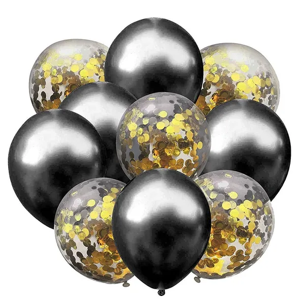 Black_Metallic_Pre-Filled_Confetti_Balloons_And_Metallic_Latex_Balloons_|_For_Party_Decoration_(Pack_Of_20)