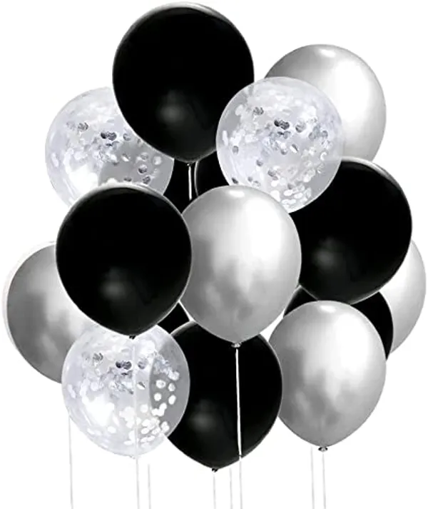 Sliver_&_Black_Metallic_Helium_Balloons_|_For_Birthday_Decorations_Balloon_Garland_Arch_Silver_Graduation_(50_Pcs)_(12_Inch)
