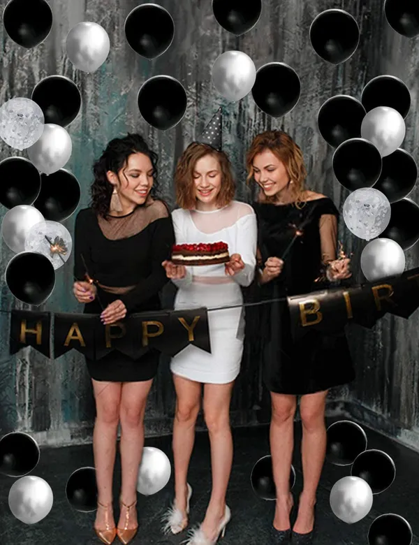 Sliver_&_Black_Metallic_Helium_Balloons_|_For_Birthday_Decorations_Balloon_Garland_Arch_Silver_Graduation_(50_Pcs)_(12_Inch)