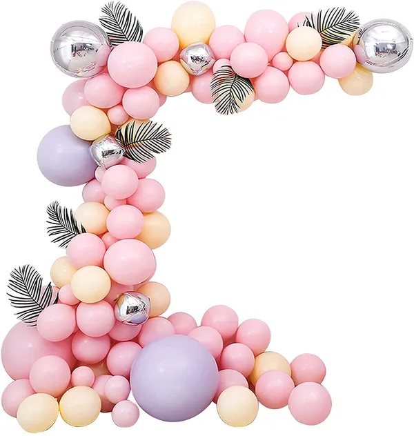 Pink_&_Yellow_Diy_Round_Balloon_With_Sunflower_Leaves_|_For_Baby_Shower_Wedding_Birthday_Anniversary_Party_(110_Pcs)