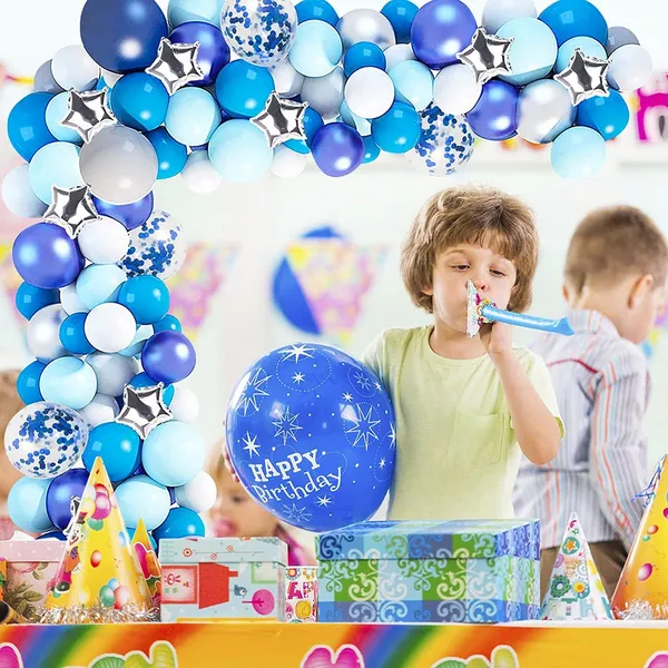 Blue_White_&_Silver_Five_Pointed_Star_Balloon_|_For_Wedding_Bridal_Baby_Shower_Birthday_Party_Decoration_(149_Pcs)