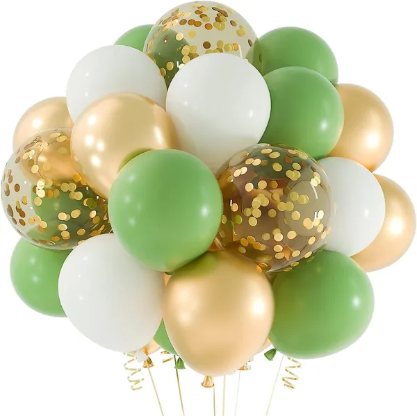 Sage_Green_&_Gold_Metallic_Latex_Party_Balloon_|_For_Birthday_Wedding_Bridal_Shower_Supplies_(Pack_Of_60)_(12_Inch)