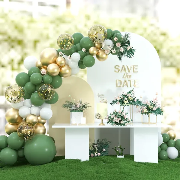 Sage_Green_&_Gold_Metallic_Latex_Party_Balloon_|_For_Birthday_Wedding_Bridal_Shower_Supplies_(Pack_Of_60)_(12_Inch)