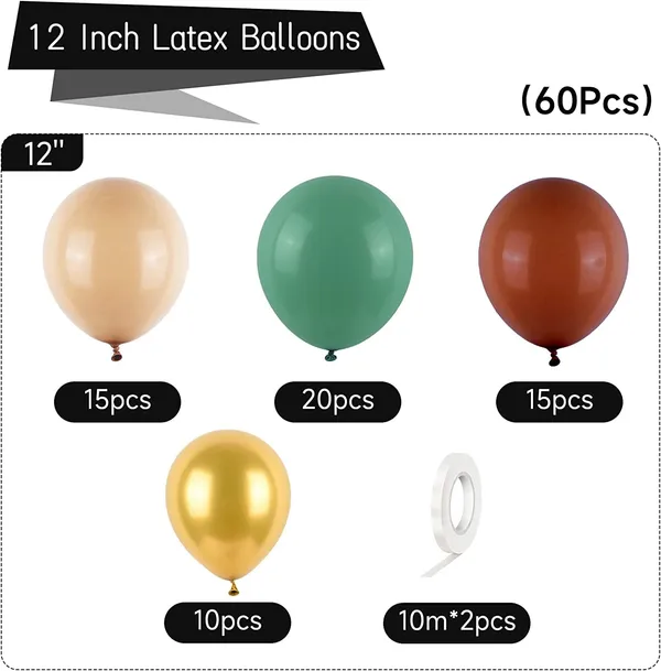 Sage_Khaki_Black_&_Gold_Latex_Balloon_Garland_Arch_|_For_Party_Decorations_Birthday_Decorations_Wedding_Decorations_(50_Pcs)_(12_Inch)