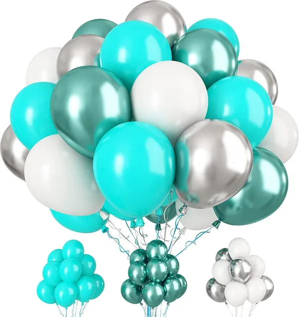 Teal_Green_&_Silver_Latex_Metallic_Balloons_With_Ribbons_|_For_Birthday_Baby_Shower_Mermaid_Theme_Party_Wedding_Bridal_Shower_Graduation_Decoration_(30_Pcs)_(12_Inch)