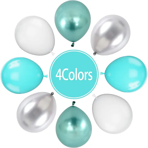 Teal_Green_&_Silver_Latex_Metallic_Balloons_With_Ribbons_|_For_Birthday_Baby_Shower_Mermaid_Theme_Party_Wedding_Bridal_Shower_Graduation_Decoration_(30_Pcs)_(12_Inch)