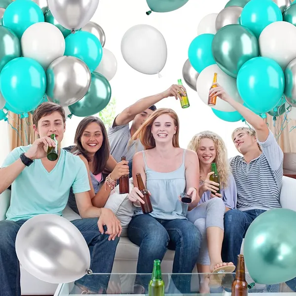 Teal_Green_&_Silver_Latex_Metallic_Balloons_With_Ribbons_|_For_Birthday_Baby_Shower_Mermaid_Theme_Party_Wedding_Bridal_Shower_Graduation_Decoration_(30_Pcs)_(12_Inch)