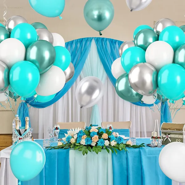 Teal_Green_&_Silver_Latex_Metallic_Balloons_With_Ribbons_|_For_Birthday_Baby_Shower_Mermaid_Theme_Party_Wedding_Bridal_Shower_Graduation_Decoration_(30_Pcs)_(12_Inch)