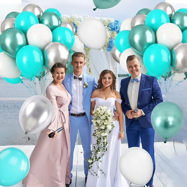 Teal_Green_&_Silver_Latex_Metallic_Balloons_With_Ribbons_|_For_Birthday_Baby_Shower_Mermaid_Theme_Party_Wedding_Bridal_Shower_Graduation_Decoration_(30_Pcs)_(12_Inch)