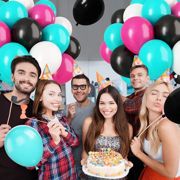 Teal_&_Hot_Pink_Disco_Music_Party_Latex_Balloons_With_Ribbons_|_For_80S_90S_Disco_Music_Party_Hip_Hop_Theme_Party_Birthday_Dj_Short_Video_Party_Decoration_(30_Pcs)_(12_Inch)