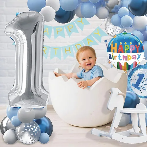 White_&_Blue_Large_Number_Balloons_Set_|_For_Birthday_Decorations_(1St_Birthday)