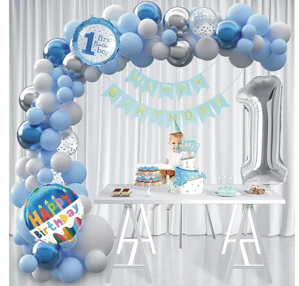 White_&_Blue_Large_Number_Balloons_Set_|_For_Birthday_Decorations_(1St_Birthday)