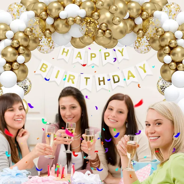 White_&_Gold_Large_Number_Balloons_Set_|_For_Birthday_Decorations_(18Th_Birthday)
