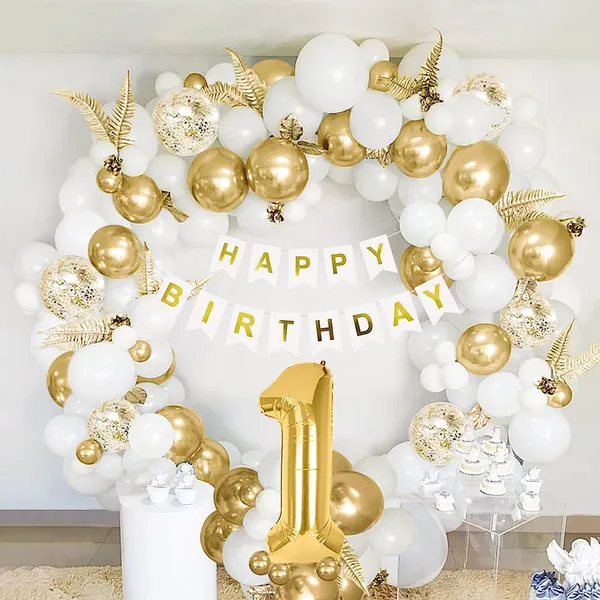 White_&_Gold_Large_Number_Balloons_Set_|_For_Birthday_Decorations_(1St_Birthday)