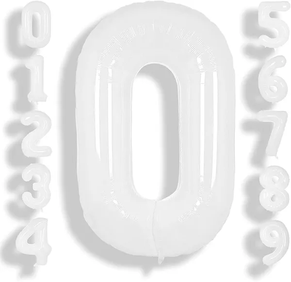 White_Birthday_Helium_Mylar_Digital_Foil_Balloon_Party_Decorations_Supplies_(32_Inch)_(Number_0)