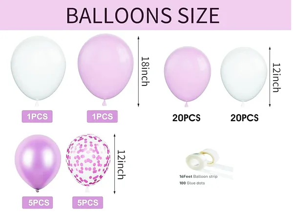 White_&_Pink_Balloons_Garland_Arch_Kit_|_For_Birthday_Decoration_Baby_Shower_Wedding_Party_Supplies_(55_Pcs)