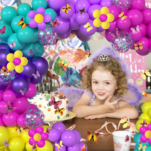 Purple_Blue_Rose_Red_&_Yellow_Rubber_Magic_Confetti_Balloon_Arch_Kit_With_3D_Colorful_Butterfly_Stickers_|_For_Baby_Shower_Wedding_Birthday_Party_Decorations_(136Pcs)
