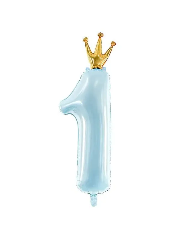 Blue_Number_1_Foil_Balloon_With_Crown_(32Inch)_Birthday_Party_Supplies