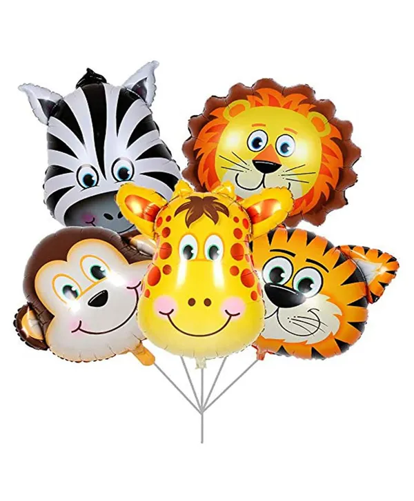 Multicolor_Jungle_Animal_Foil_Balloon_With_Polka_Print_Balloon_And_16_Inch_Number_9_Foil_Balloon_|_For_Birthday_Party_Decorations_(Pack_Of_35_Pcs)