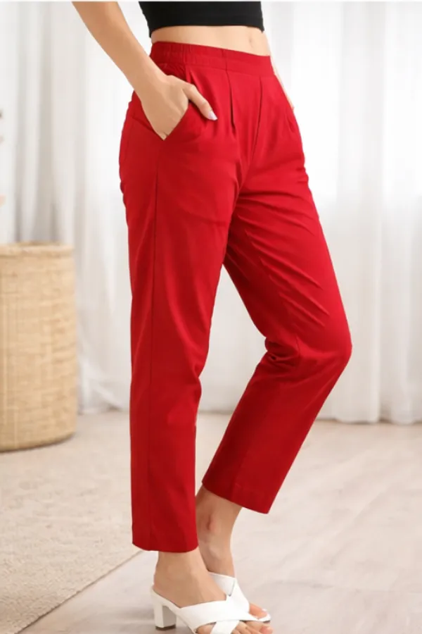 Urban_Chic_High-Waist_Mehroon_Trouser
