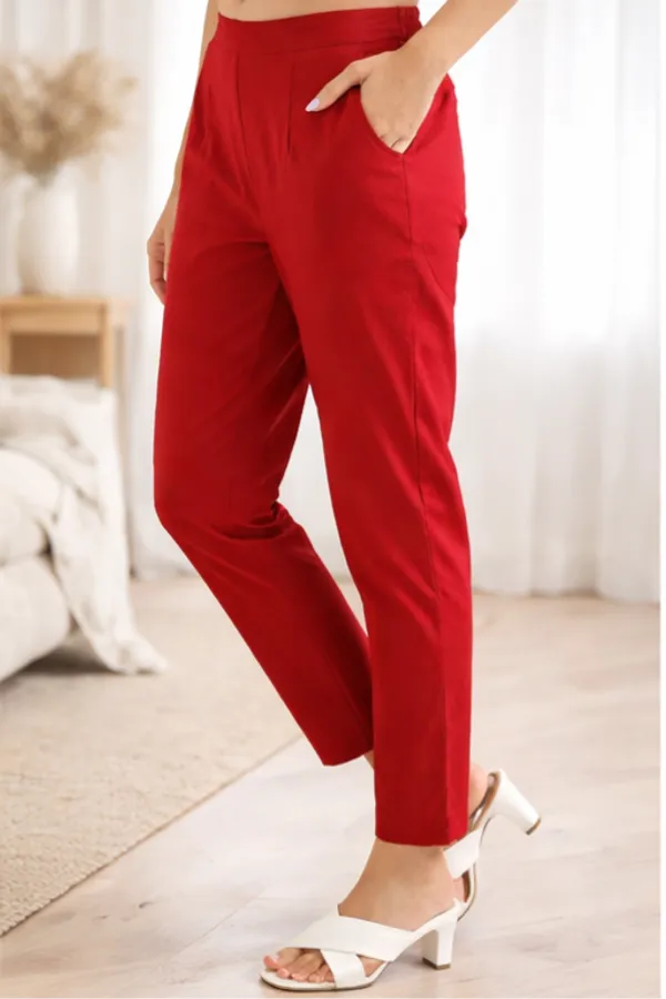 Urban_Chic_High-Waist_Mehroon_Trouser