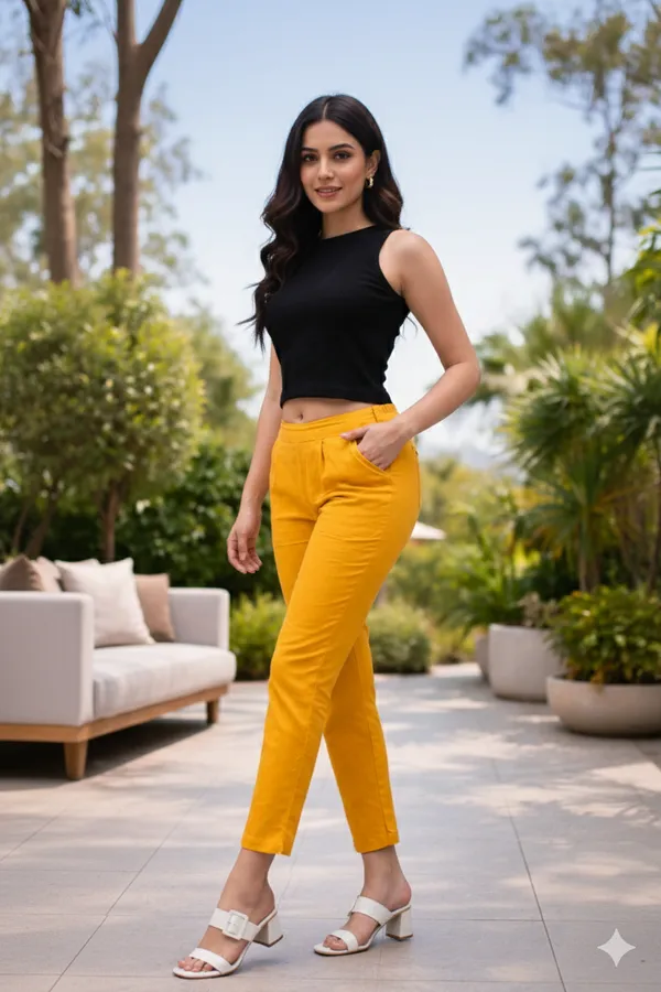 Urban_Chic_High-Waist_Mustard_Trouser