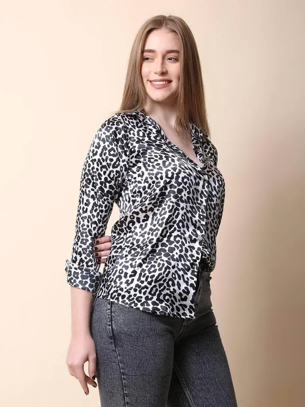 Black_Animal_Printed_Satin_Regular_Fit_Solid_Shirt