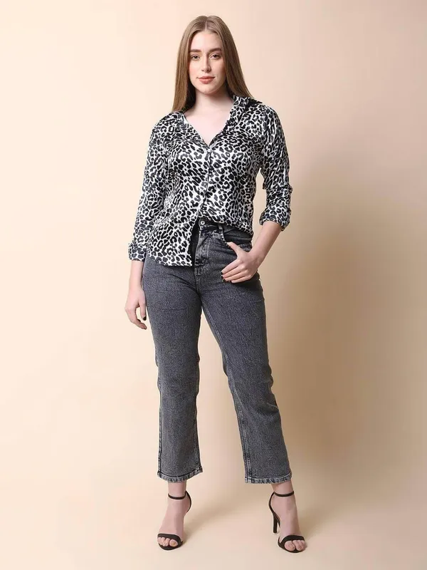 Black_Animal_Printed_Satin_Regular_Fit_Solid_Shirt