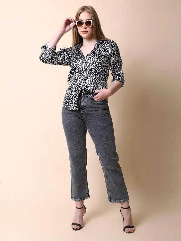 Black_Animal_Printed_Satin_Regular_Fit_Solid_Shirt