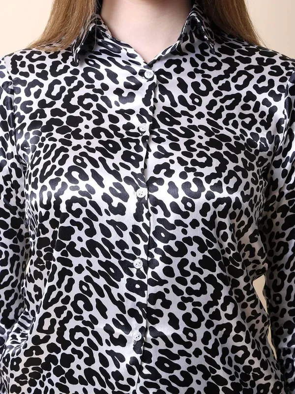 Black_Animal_Printed_Satin_Regular_Fit_Solid_Shirt
